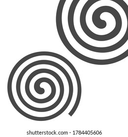 Psychedelic spiral with radial rays. Swirl spin comic vector