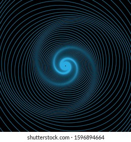 Psychedelic spiral with radial rays, twirl, vortex backgrounds. Hypnotic spiral