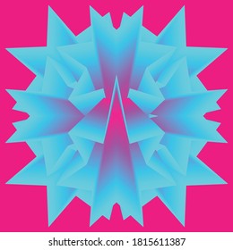 Fondo abstracto de estrella psicodélica azul y rosa