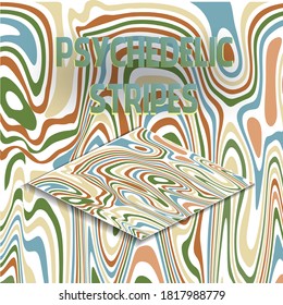 Psychedelic Stripes.inspired set of abstract backgrounds made of distorted colorful lines.abstract design template for brochures,flyers,magazine,business card,branding,banners,books covers,t-shirt.