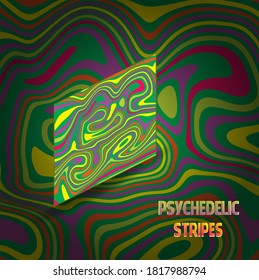 Psychedelic Stripes.inspired set of abstract backgrounds made of distorted colorful lines.abstract design template for brochures,flyers,magazine,business card,branding,banners,books covers,t-shirt.