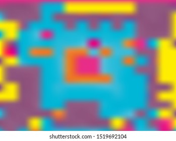 Psychedelic, surreal blurred gradient background. Bright color. Vector illustration