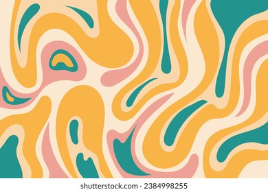 Psychedelic swirl acid wave rainbow line backgrounds in 1970s 1960s hippie style. y2k wallpaper patterns retro vintage 70s 60s groove. psychedelic poster background
