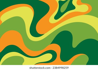 Psychedelic swirl acid wave rainbow line backgrounds in 1970s 1960s hippie style. y2k wallpaper patterns retro vintage 70s 60s groove. psychedelic poster background