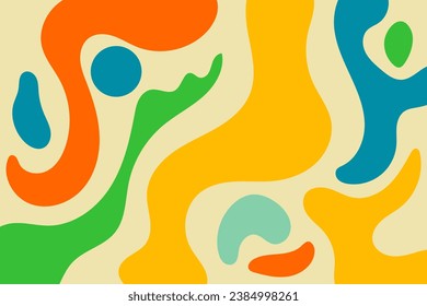 Psychedelic swirl acid wave rainbow line backgrounds in 1970s 1960s hippie style. y2k wallpaper patterns retro vintage 70s 60s groove. psychedelic poster background
