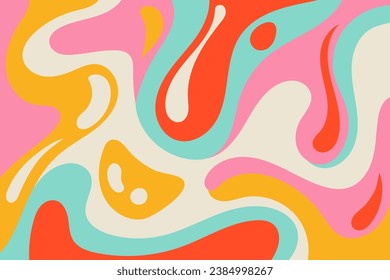 Psychedelic swirl acid wave rainbow line backgrounds in 1970s 1960s hippie style. y2k wallpaper patterns retro vintage 70s 60s groove. psychedelic poster background