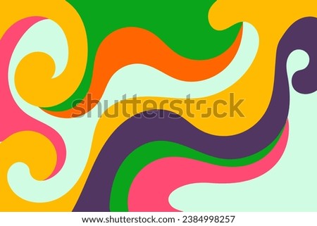 Psychedelic swirl acid wave rainbow line backgrounds in 1970s 1960s hippie style. y2k wallpaper patterns retro vintage 70s 60s groove. psychedelic poster background