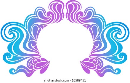 Psychedelic Swirl Crest Border