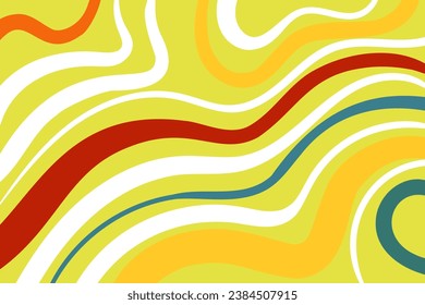 Psychedelische Swirl groovy farbiges Muster Twist Verzerrte Textur. Psychedelische Retro-Wave-Tapete. Flüssiger Hintergrund