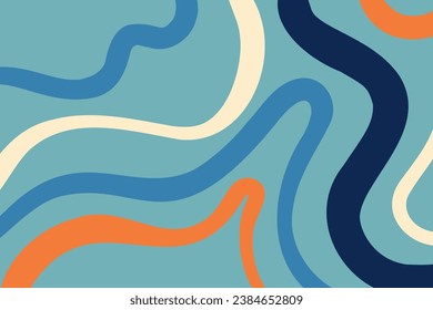 Psicodelic swirl groovy colorido patrón Twist Distorsión Textura. Papel pintado de la ola retro psicodélica. Fondo de coagulación líquido