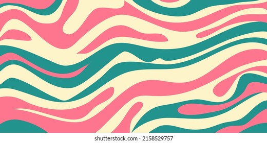 Psychedelic swirl groovy pattern. Psychedelic retro wave wallpaper. Liquid groovy background. Vector design illustration
