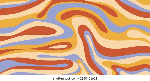 Psychedelic swirl groovy pattern. Psychedelic retro wave wallpaper. Liquid groovy background. Vector design illustration