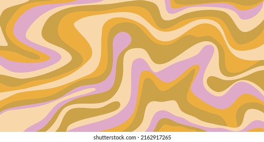 Psychedelic swirl groovy pattern. Psychedelic retro wave wallpaper. Liquid groovy background. Vector design illustration