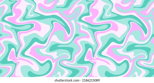 Patrón sicodélico sin fisuras. fondo de líquido de groovía al estilo de los años 60 y 70. Colorida textura de mármol.