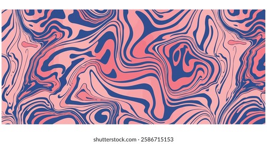 Psychedelic Swirl Seamless Pattern 60s 70s Groovy Style