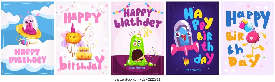 Psychedelic trendy stickers. Weird surreal sticker, trippy abstract art design, comic character face hipster flowers acid, classy vector illustration of hallucination invitation poster birthday