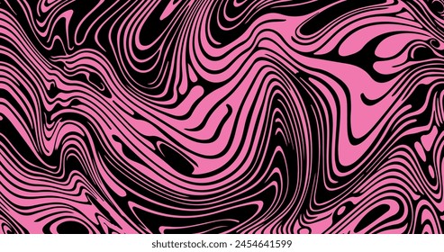 Psicodélico trippy fondo negro y rosa.