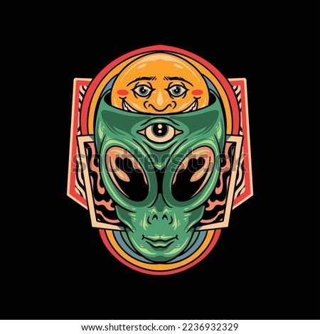 psychedelic trippy illustration vector design