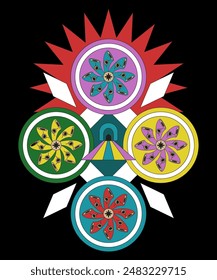 psychedelic trippy vintage cartoon vector design