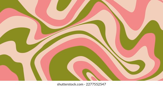 Psychedelic trippy y2k retro background swirl. Simple vector illustration. Groovy wave print. Vintage background. Psychedelic groovy spiral