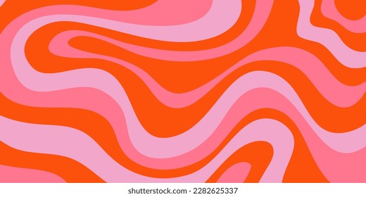 Psychedelic trippy y2k retro background swirl. Simple vector illustration. Groovy wave print. Vintage background. Psychedelic groovy spiral