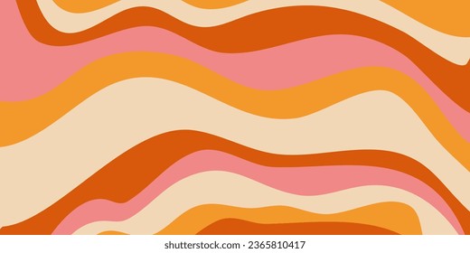 Psychedelic trippy y2k retro background swirl. Simple vector illustration. Groovy wave print. Vintage background. Psychedelic groovy spiral