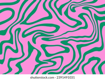 Psychedelic trippy y2k retro background swirl. Simple duotone vector illustration. Groovy wave print. Vintage background. Psychedelic groovy liquid spiral