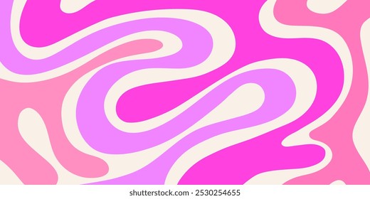 Psychedelic trippy y2k retro background vector design. Groovy abstract hippie pattern. Cool geometric wave texture.