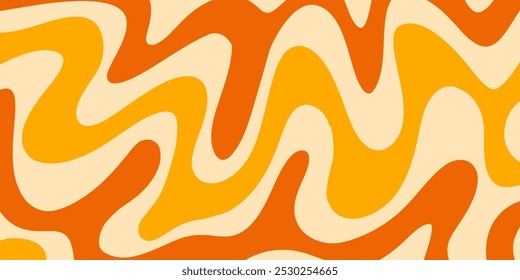 Diseño de Vector de fondo retro psicodélico trippy y2k. Groovy patrón hippie abstracto. Textura geométrica fresca de la onda.