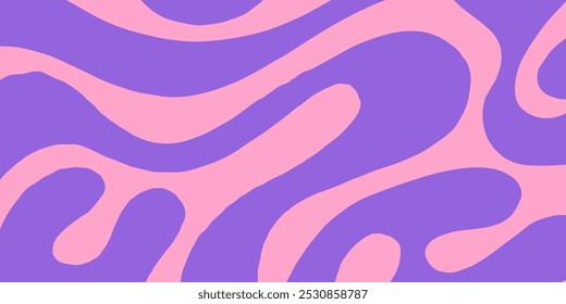 Psychedelic trippy y2k retro background vector design. Groovy abstract hippie pattern. Cool geometric wave texture.