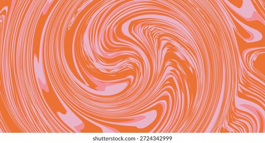Psychedelic trippy y2k retro background swirl. Simple vector illustration. Groovy wave print. Vintage background. Psychedelic groovy spiral
