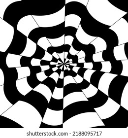 Psychedelic tunnel, the effect of crumpled paper or wrapper