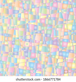 Psicodélico, giratorio, parches que crean un patrón abstracto ocupado de color claro