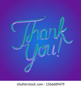 Psychedelic Vaporwave Thank You Card On Stock Vector (Royalty Free ...