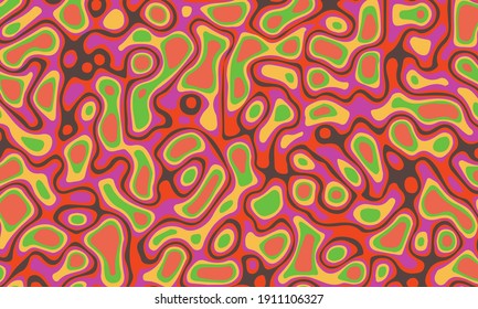 Psychedelic vector abstract background with hippie colors.