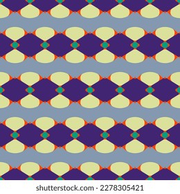 Psychedelic  Vector Background in 1970s-1980s Hippie Retro Style for Print on Textile, Wrapping Paper, Web Design and Social Media.