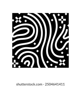 psychedelic visuals rave retro glyph icon vector. psychedelic visuals rave retro sign. isolated symbol illustration