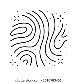 psychedelic visuals rave retro line icon vector. psychedelic visuals rave retro sign. isolated contour symbol black illustration
