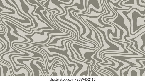 Psychedelic Wave-like Seamless Pattern, Abstract Swirl Bg, Toffee Candy Butter Background
