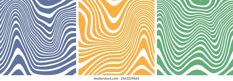 Psychedelic Wave-like Seamless Pattern. Trippy Swirl Retro Texture, Peanut Vector Texture Featuring Butter, Milk, and Cream Waves