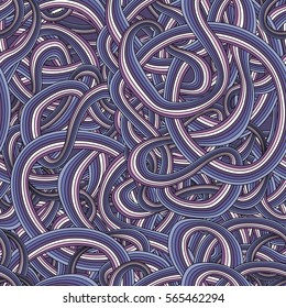 Psychedelic waves seamless pattern. Bright hippie colors. 
