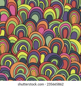 psychedelic waves seamless pattern, editable, vector eps 8