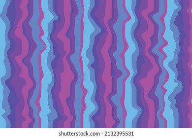Psychedelic wavy background. 1960s-1970s Hippie Trippy design. Groovy geometric wallpaper.