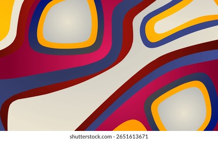 Psychedelic wavy lines pattern, Marbling texture stripes, Multicolored wallpaper graphic design.Wavy Swirl Seamless Pattern Groovy Background, Wallpaper, Print, fabric.
