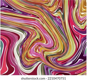 Psychedelic wavy lines.Colorful waves background. liquid texture ,Abstract modern swirl marbled background.Waves graphic design.geometrical pattern vector illustration.

