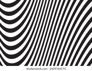 Psychedelic wavy lines.geometric texture,black and white wallpaper graphic design.Wavy Swirl Seamless Pattern Groovy Background, Wallpaper, Print, fabric.