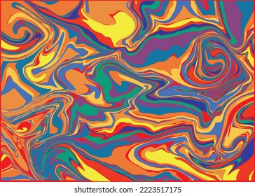  Psychedelic wavy lines.Liquid marble texture,Multicolored wallpaper  design.liquid marble Pattern,Liquid Marbling Effect,Abstract background illustration graphic design.