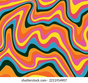 Psychedelic wavy lines.marble texture, Multicolored wallpaper graphic design.liquid marble Pattern for creating artworks and prints.