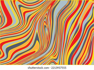 Psychedelic wavy lines.marble texture, Multicolored wallpaper graphic design.Wavy Swirl Seamless Pattern Groovy Background, Wallpaper, Print, fabric.
