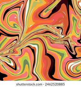 Psychedelic wavy lines.waves  print background, seamless pattern.Marble acrylic swirl pattern.Multicolored wallpaper graphic design. liquid marble for creating artworks  and prints. 